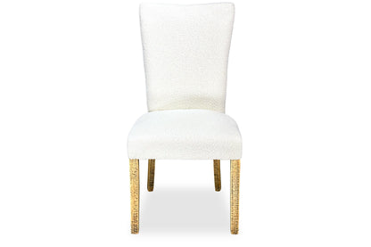 Mirage Chair - White Bouclé (Forge Legs)