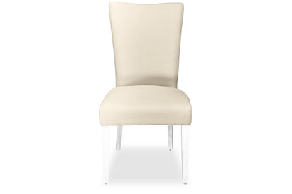 Mirage Chair - Natural Linen (White Legs)