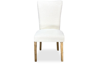 Mirage Chair - White Bouclé (Antique Legs)