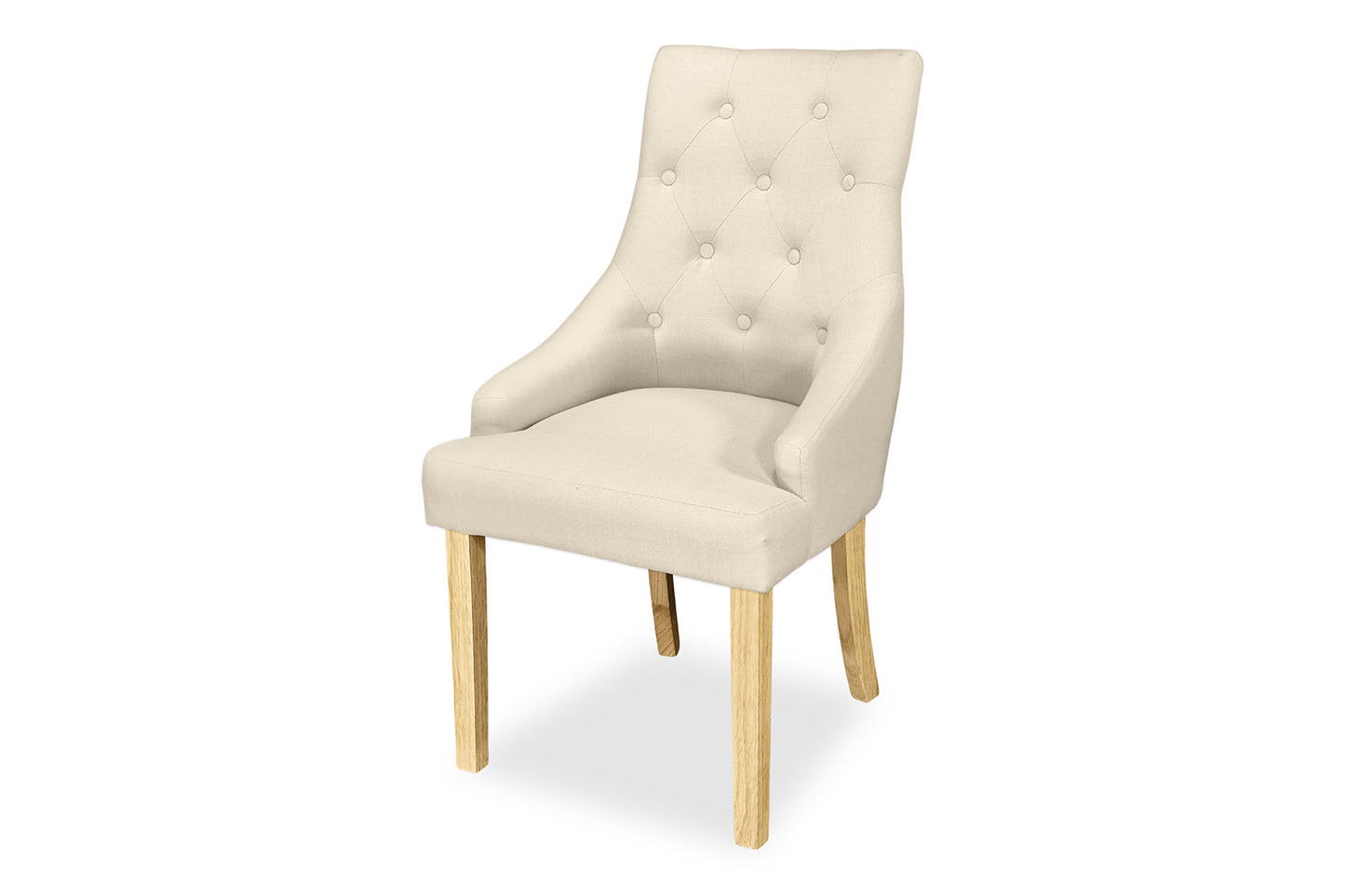 Scoop Back Chair - Natural Linen (Oak Legs)