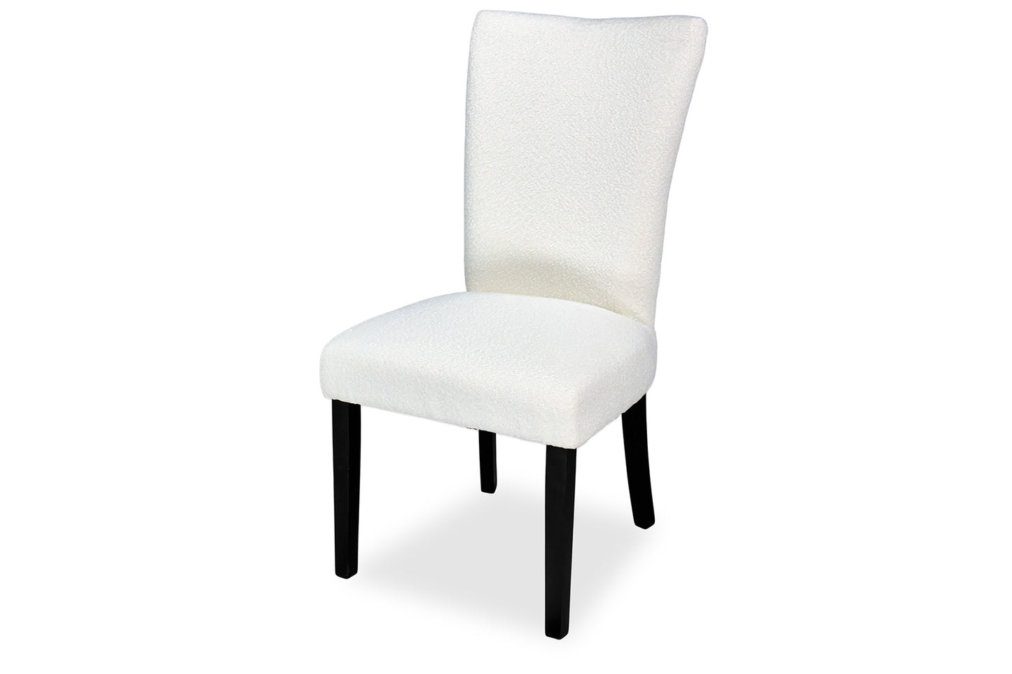 Mirage Chair - White Bouclé (Black Legs)