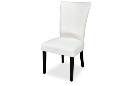 Mirage Chair - White Bouclé (Black Legs)