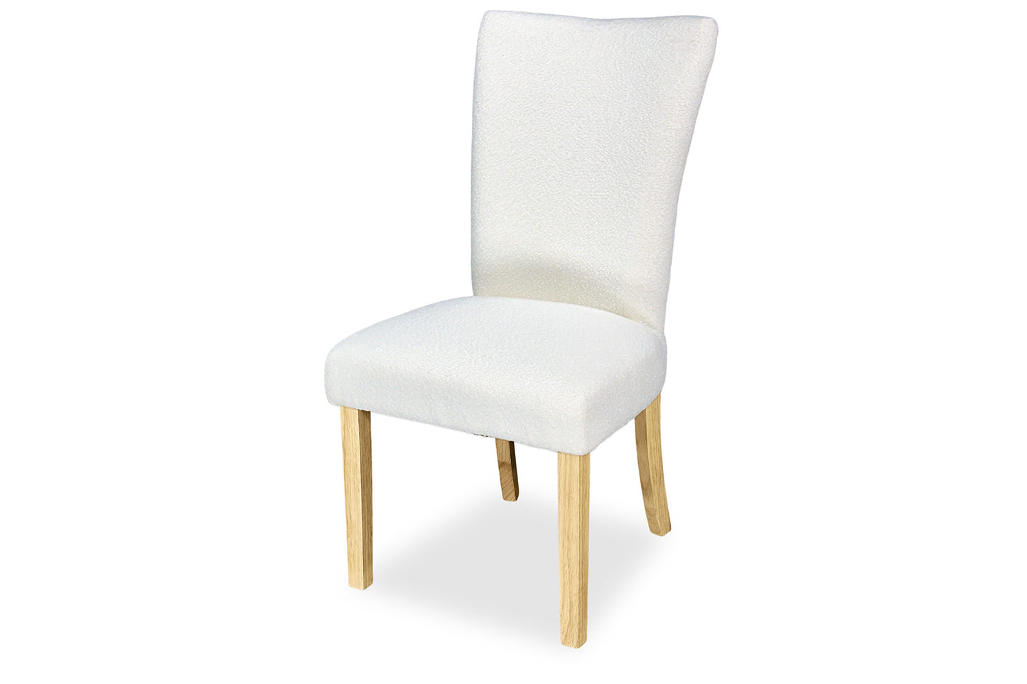 Mirage Chair - White Bouclé (Oak Legs)