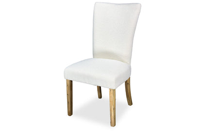 Mirage Chair - White Bouclé (Antique Legs)