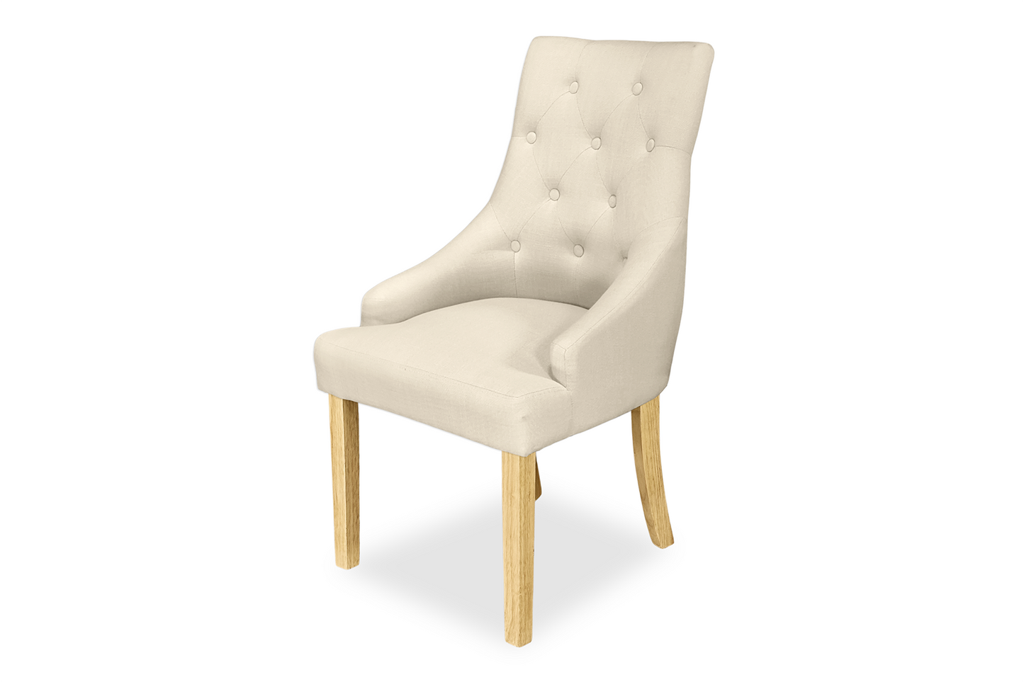 Scoop Back Chair - Natural Linen (Oak Legs)