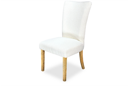 Mirage Chair - White Bouclé (Forge Legs)