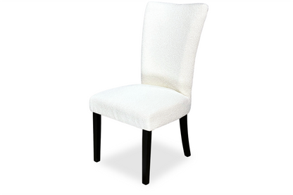 Mirage Chair - White Bouclé (Black Legs)