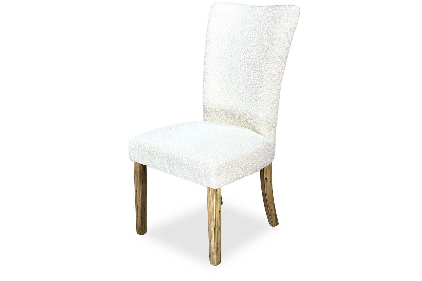 Mirage Chair - White Bouclé (Antique Legs)