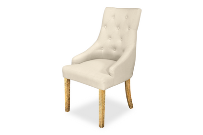 Scoop Back Chair - Natural Linen (Forge Legs)