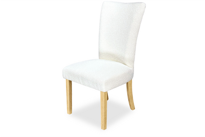 Mirage Chair - White Bouclé (Oak Legs)