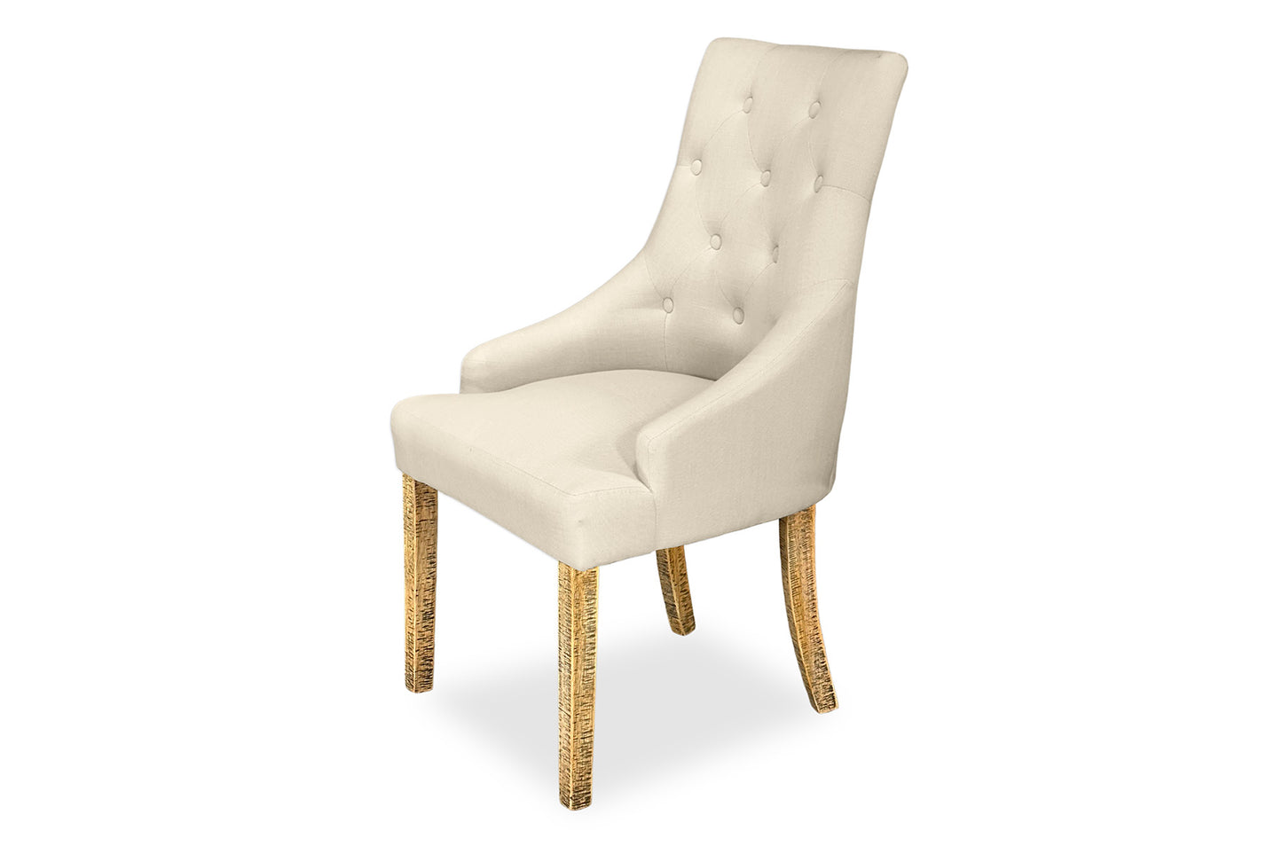 Scoop Back Chair - Natural Linen (Forge Legs)