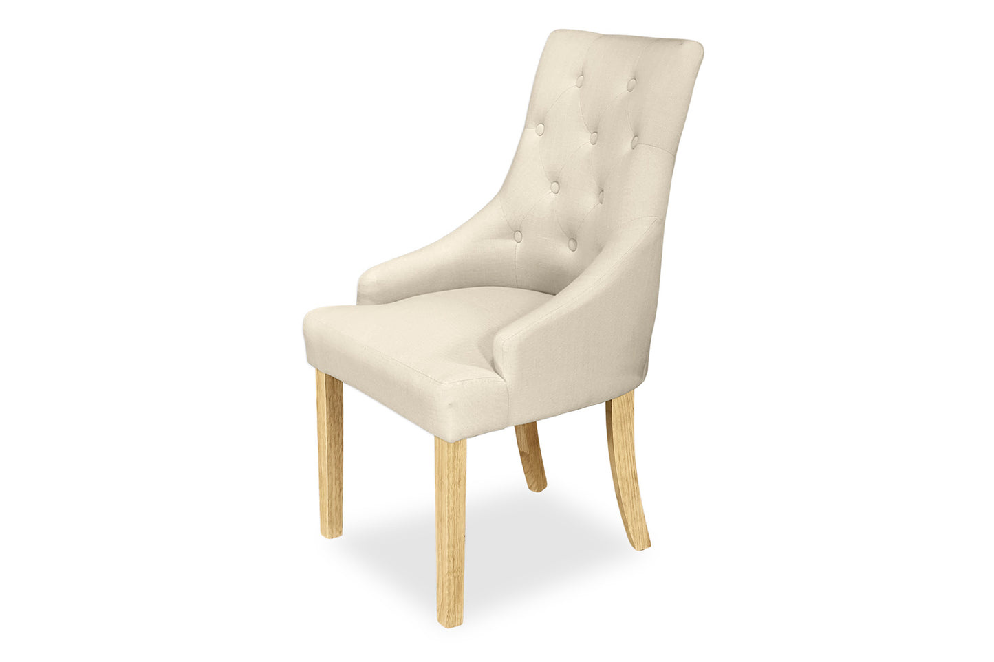 Scoop Back Chair - Natural Linen (Oak Legs)