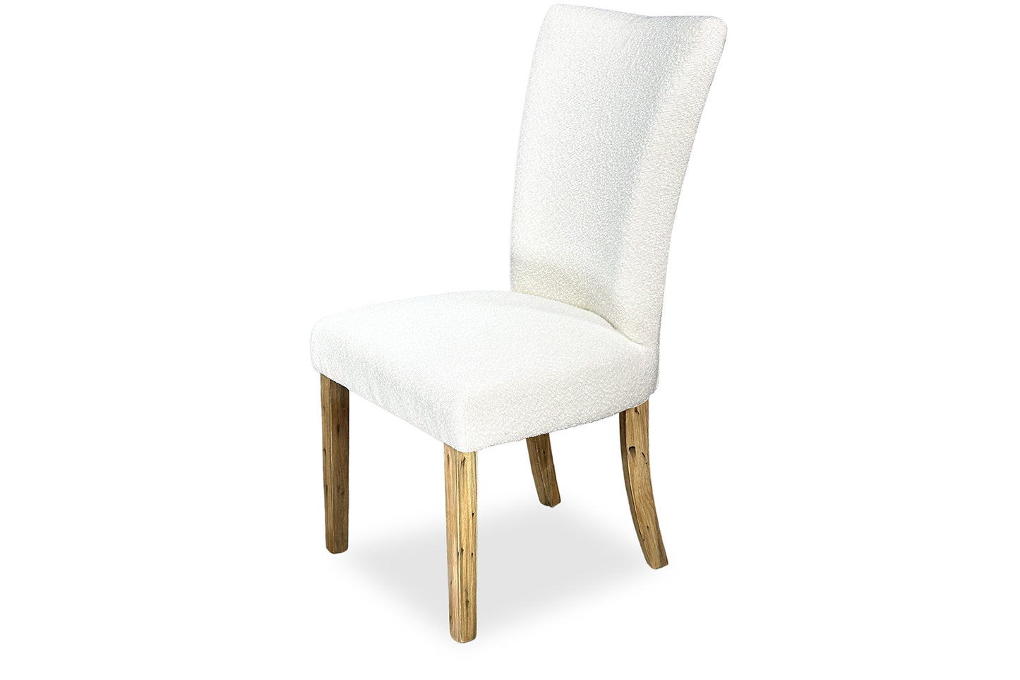 Mirage Chair - White Bouclé (Antique Legs)