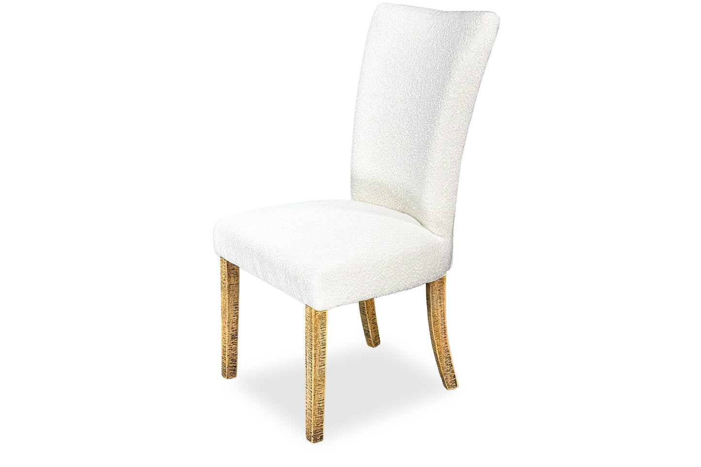 Mirage Chair - White Bouclé (Forge Legs)