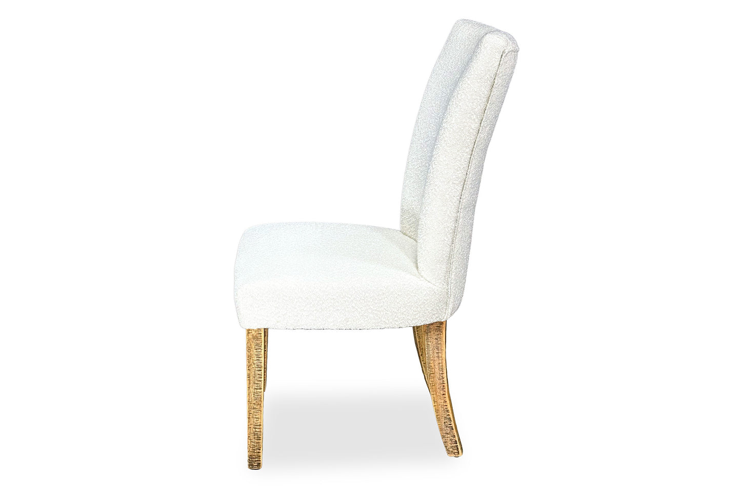 Mirage Chair - White Bouclé (Forge Legs)