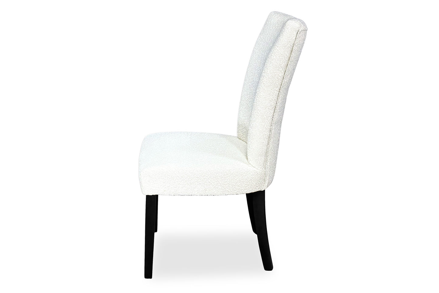 Mirage Chair - White Bouclé (Black Legs)