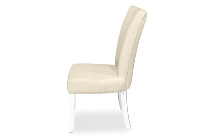 Mirage Chair - Natural Linen (White Legs)