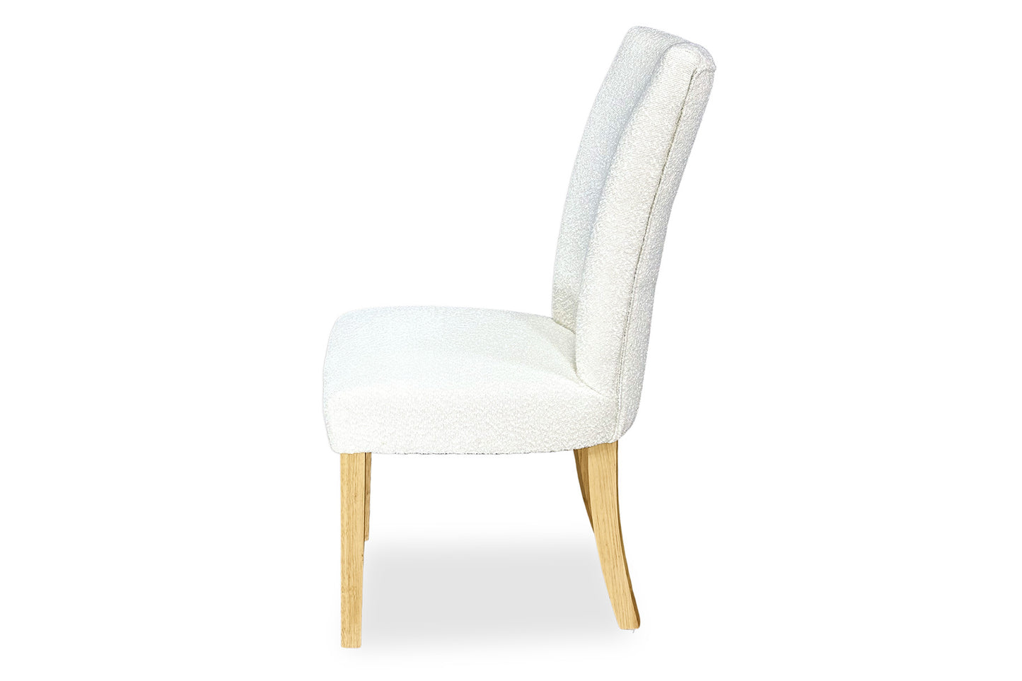 Mirage Chair - White Bouclé (Oak Legs)