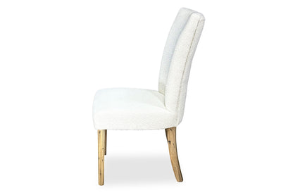 Mirage Chair - White Bouclé (Antique Legs)