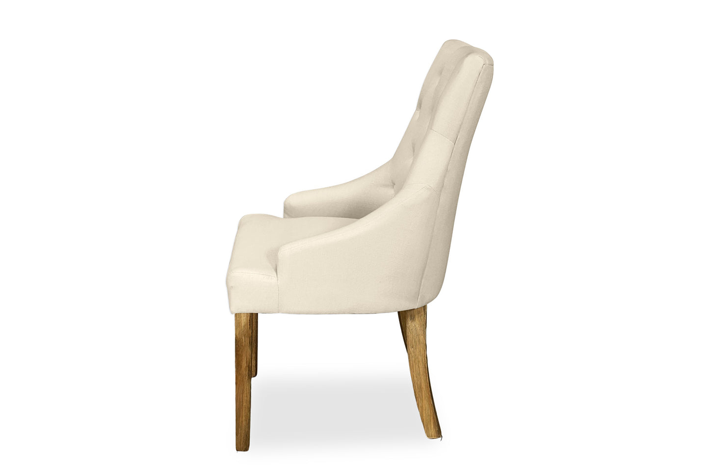 Scoop Back Chair - Natural Linen (Plantation Legs)