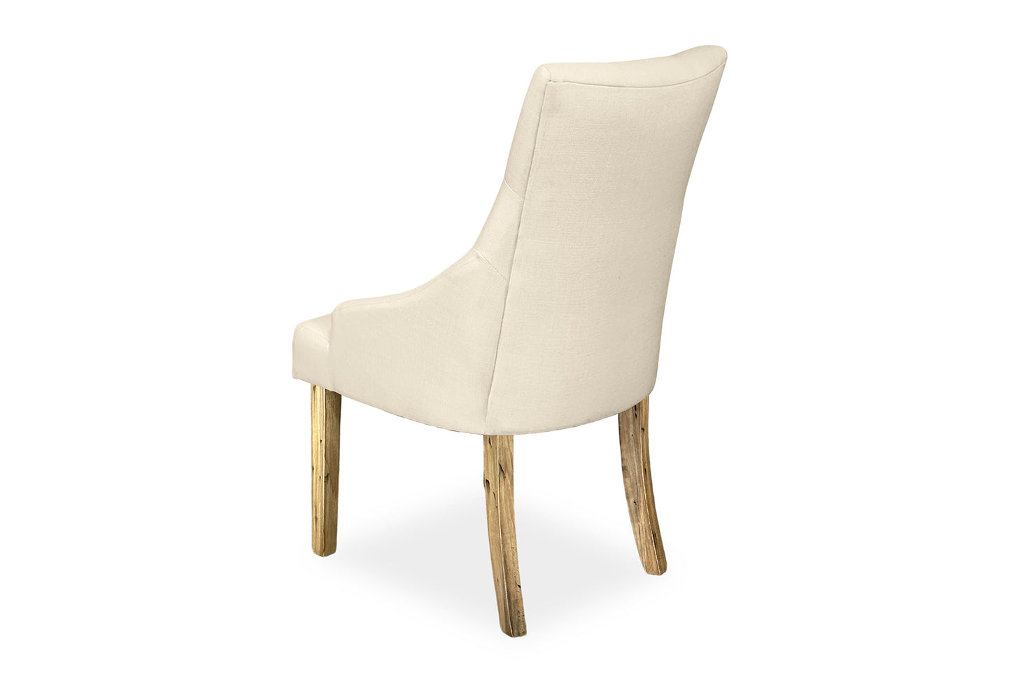 Scoop Back Chair - Natural Linen (Antique Legs)