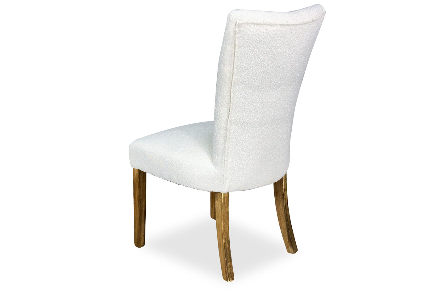 Mirage Chair - White Bouclé (Plantation Legs)