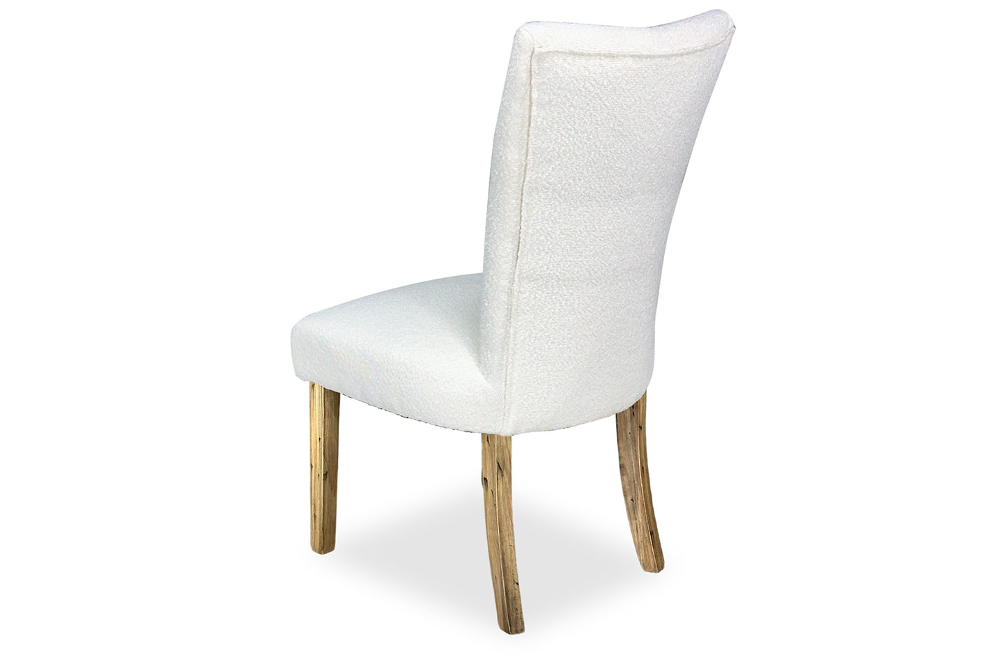 Mirage Chair - White Bouclé (Antique Legs)