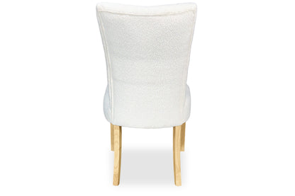 Mirage Chair - White Bouclé (Oak Legs)