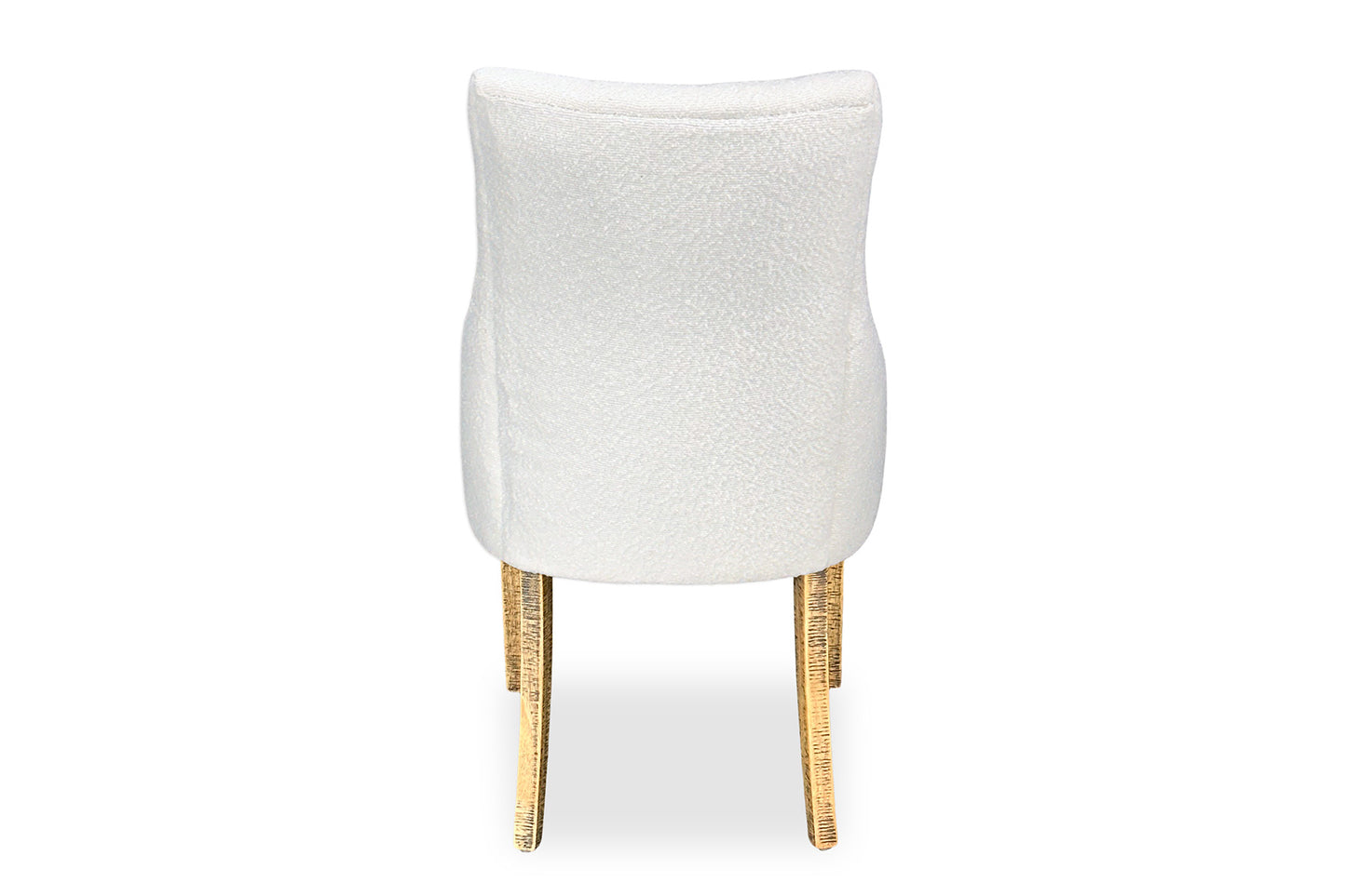 Scoop Back Chair - White Bouclé (Forge Legs)