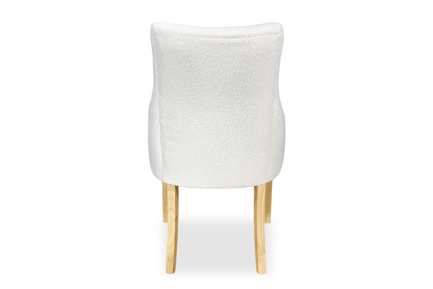 Scoop Back Chair - White Bouclé (Oak Legs)