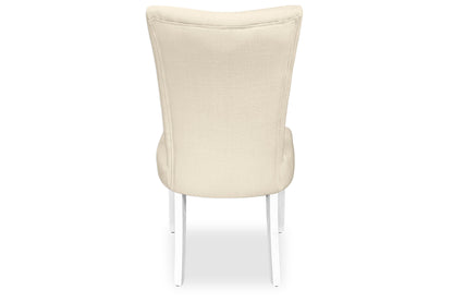 Mirage Chair - Natural Linen (White Legs)