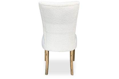 Mirage Chair - White Bouclé (Antique Legs)