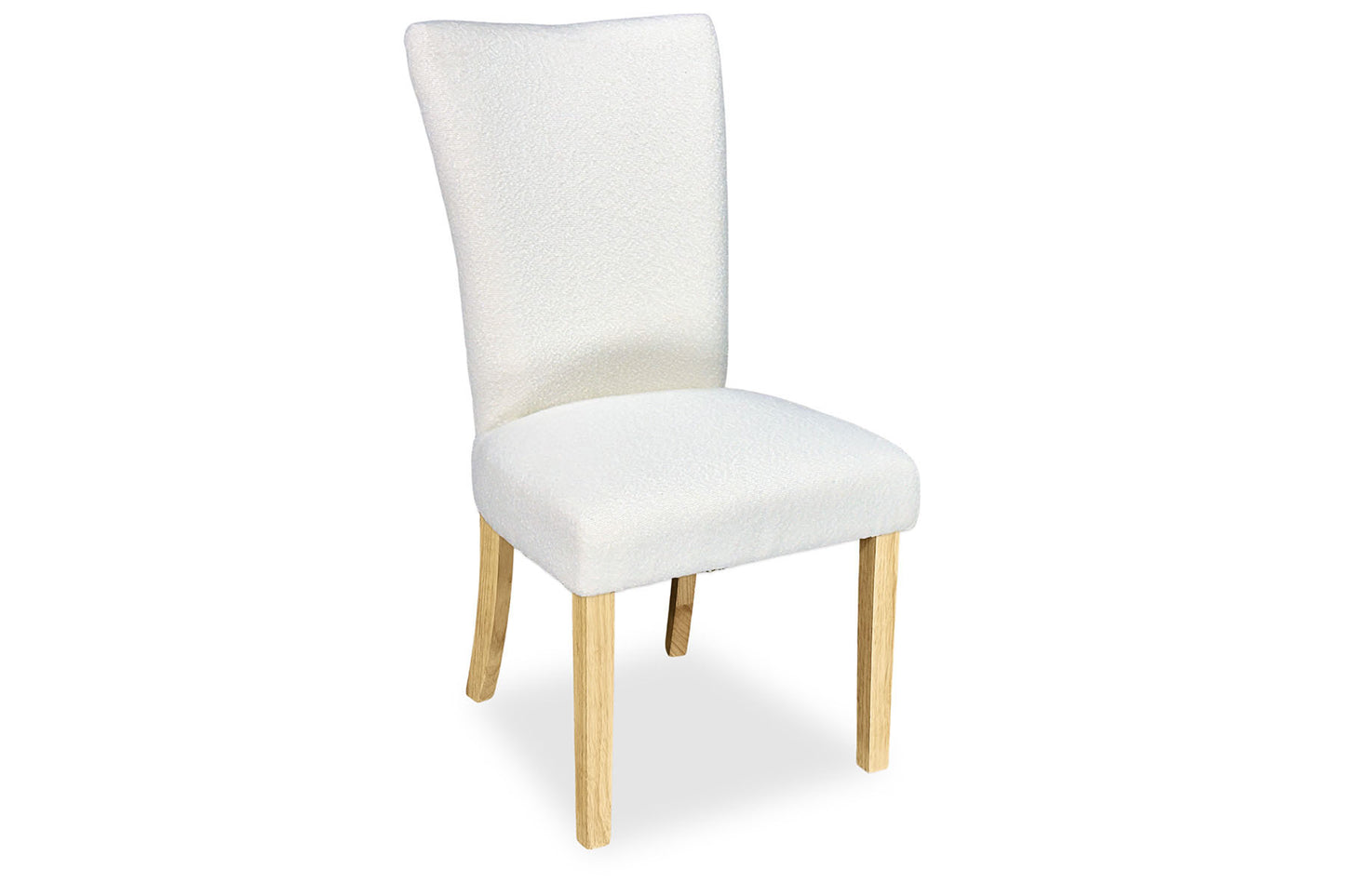 Mirage Chair - White Bouclé (Oak Legs)