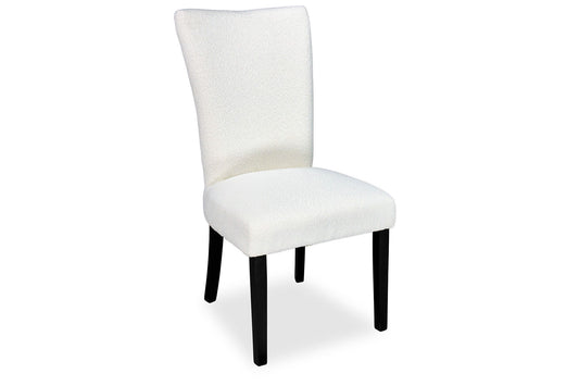 Mirage Chair - White Bouclé (Black Legs)