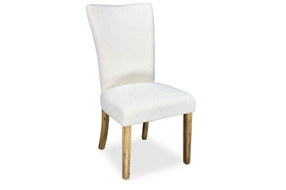 Mirage Chair - White Bouclé (Antique Legs)