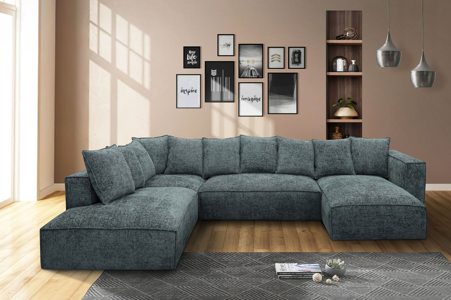 Matrix Modular Sofa - Dark Grey (4 Piece)