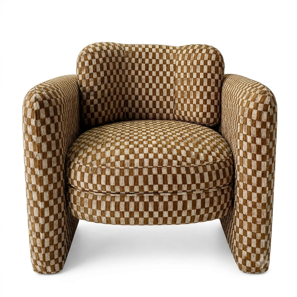 Mellow Accent Chair - Checkered
