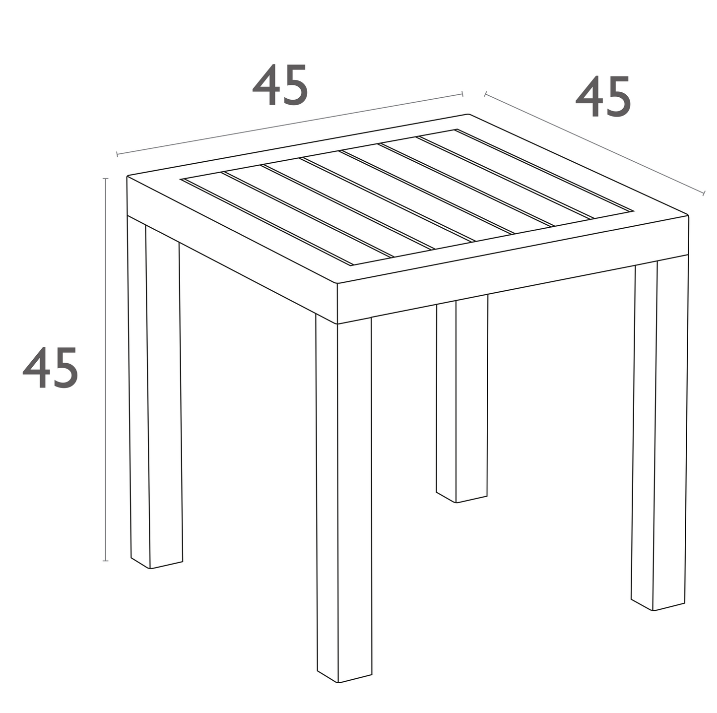 Noosa Outdoor End Table - White