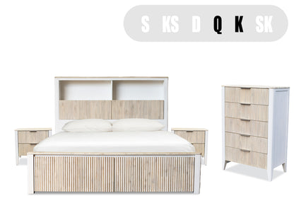 Pacific Bookcase Bedroom (4 Piece)