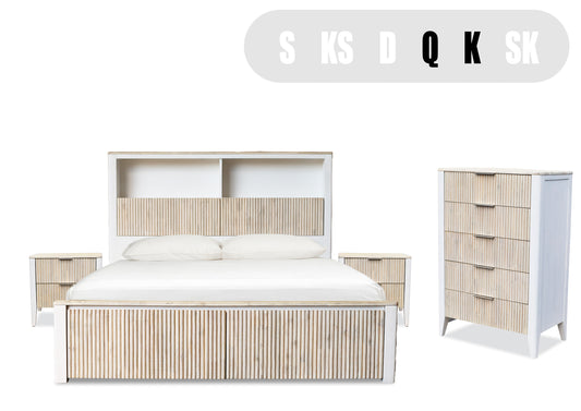 Pacific Bookcase Bedroom (4 Piece)