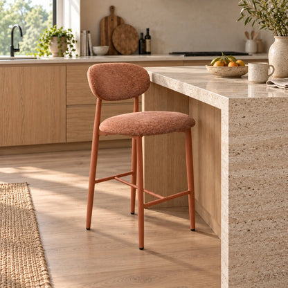 Pebble Kitchen Stool - Terracotta