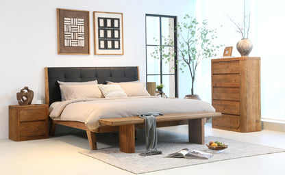 Plantation Bedside Table - Curve