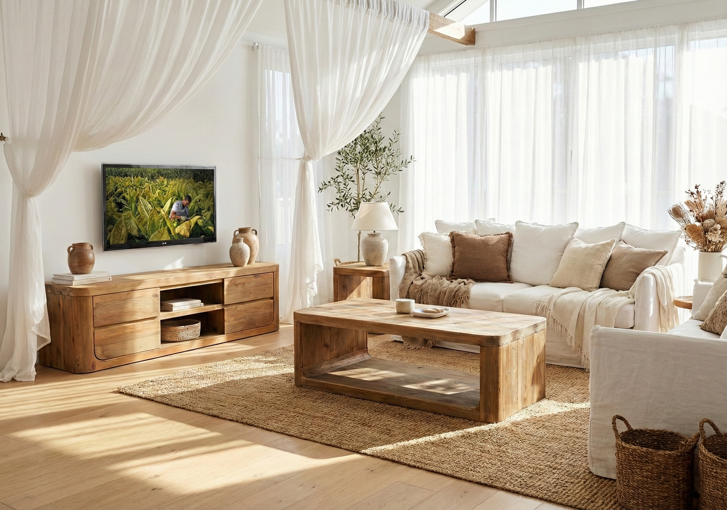 Plantation Entertainment Unit - Curve (1800mm)