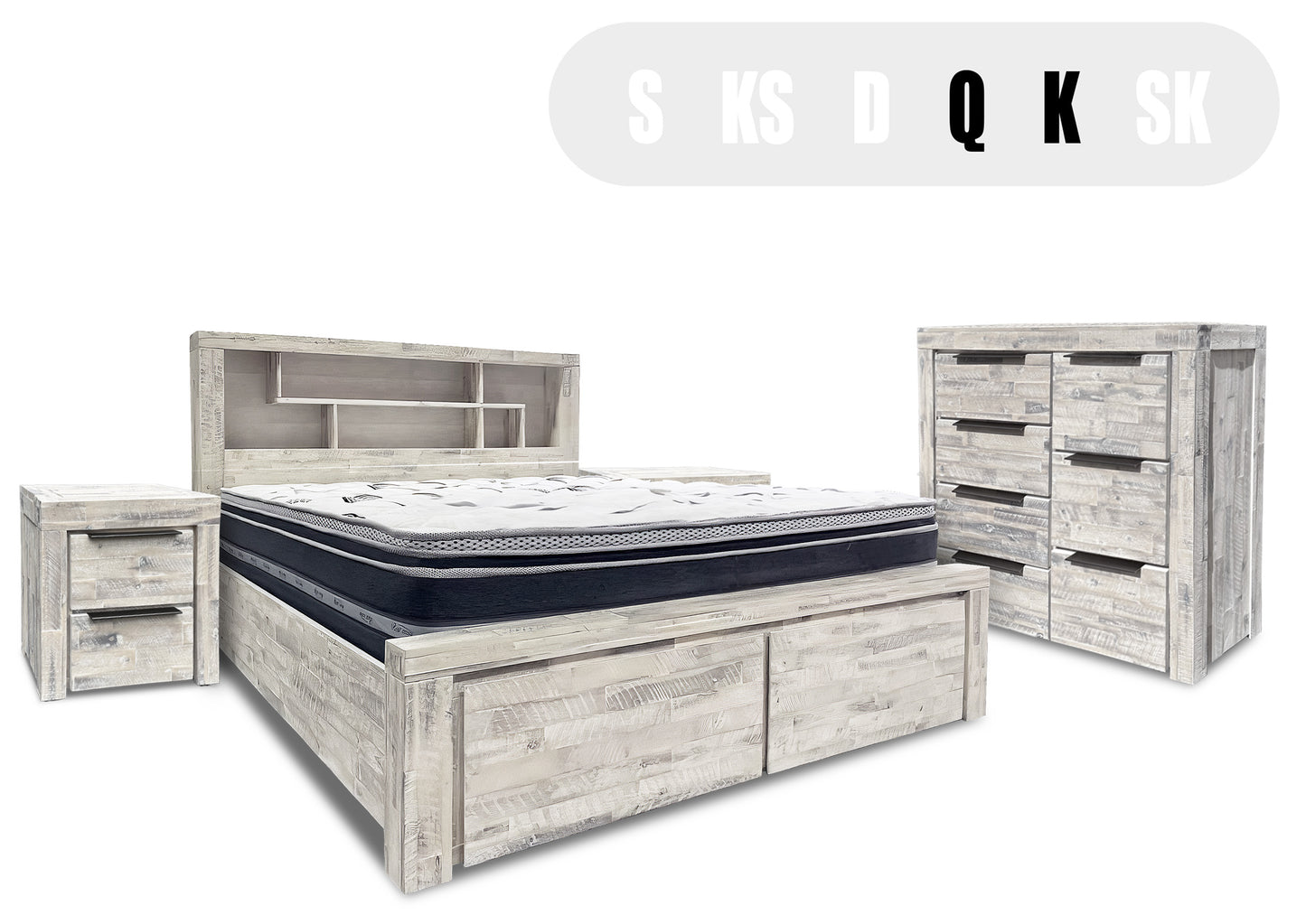 Sanctuary Bedroom Set (4 Piece)
