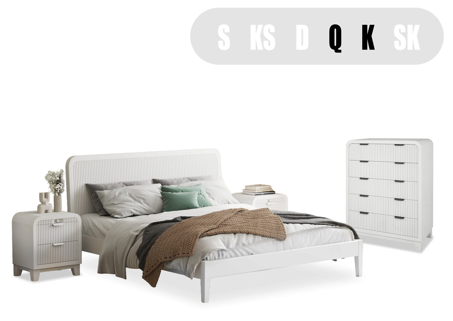 Santorini Bedroom Set (4 Piece)