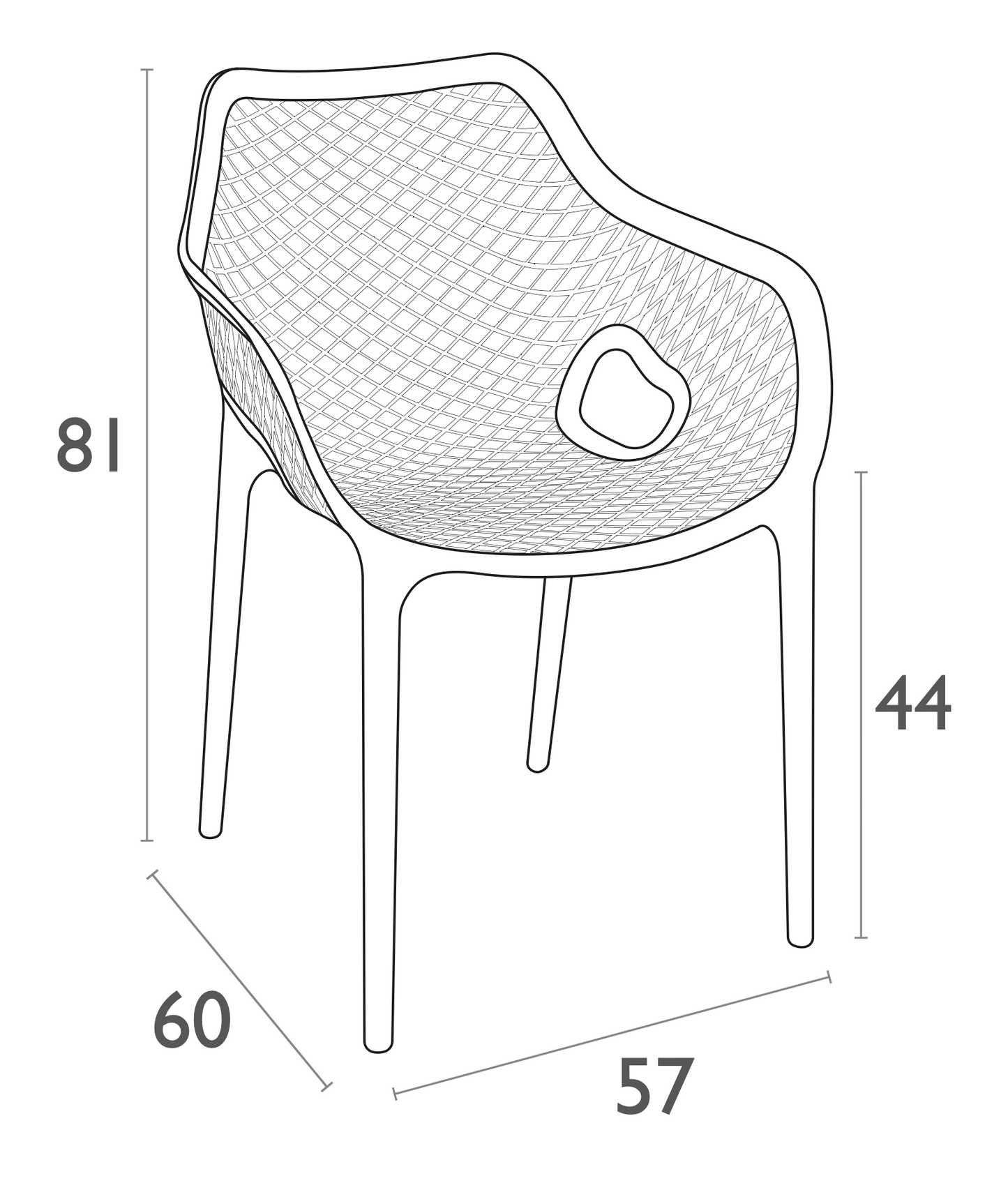 Tangalooma Outdoor Armchair - Latte