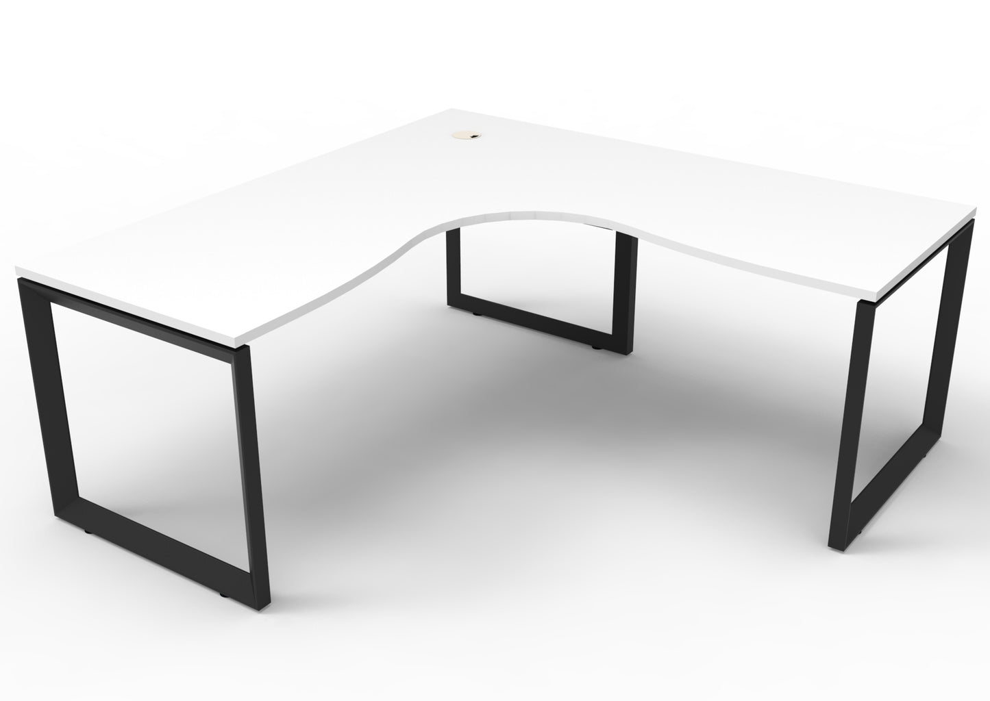 Studio Corner Desk - White & Black