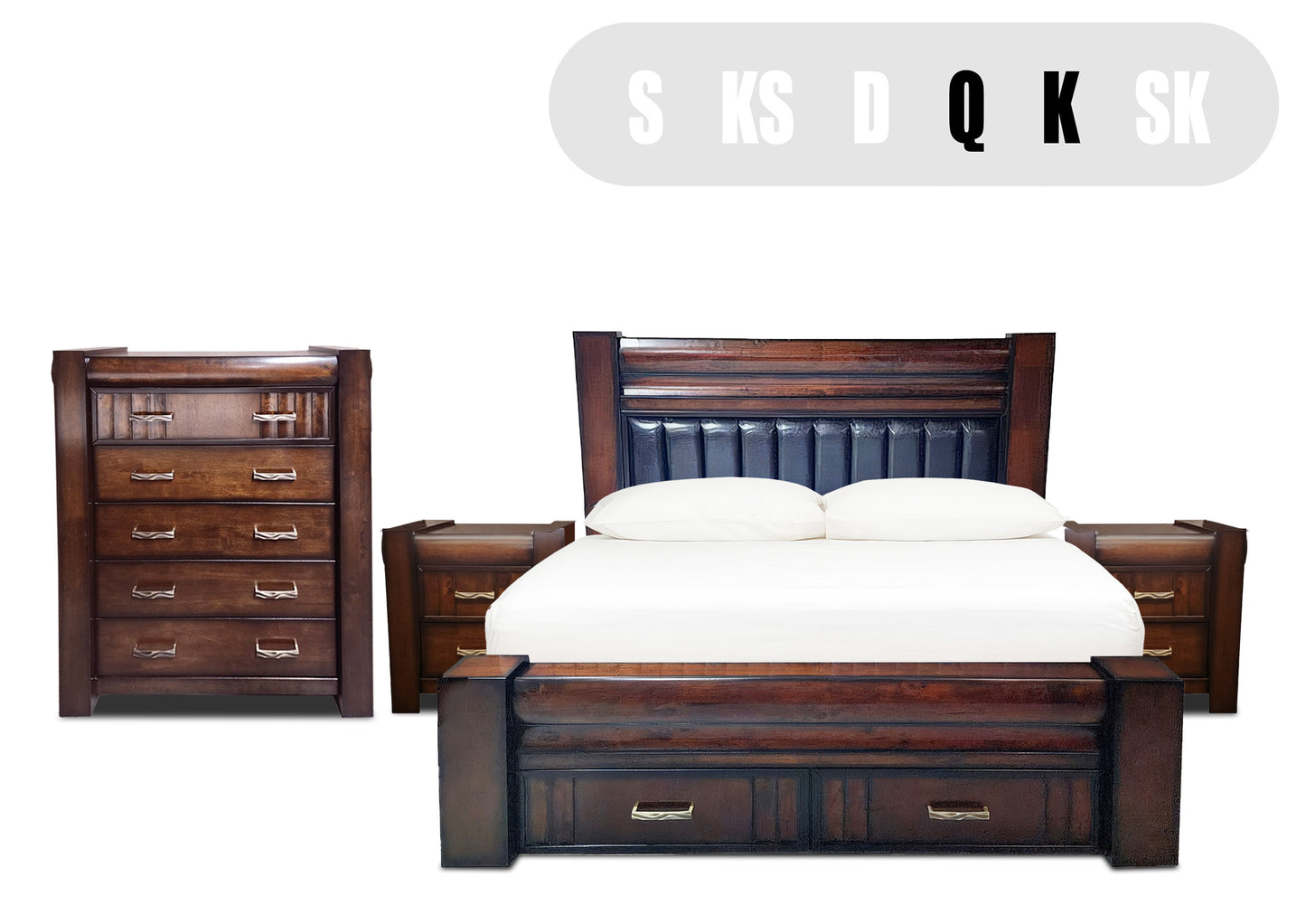 Vito Bedroom Set (4 Piece)