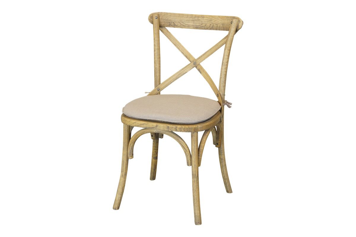 Cross Back Chair Cushion - Beige