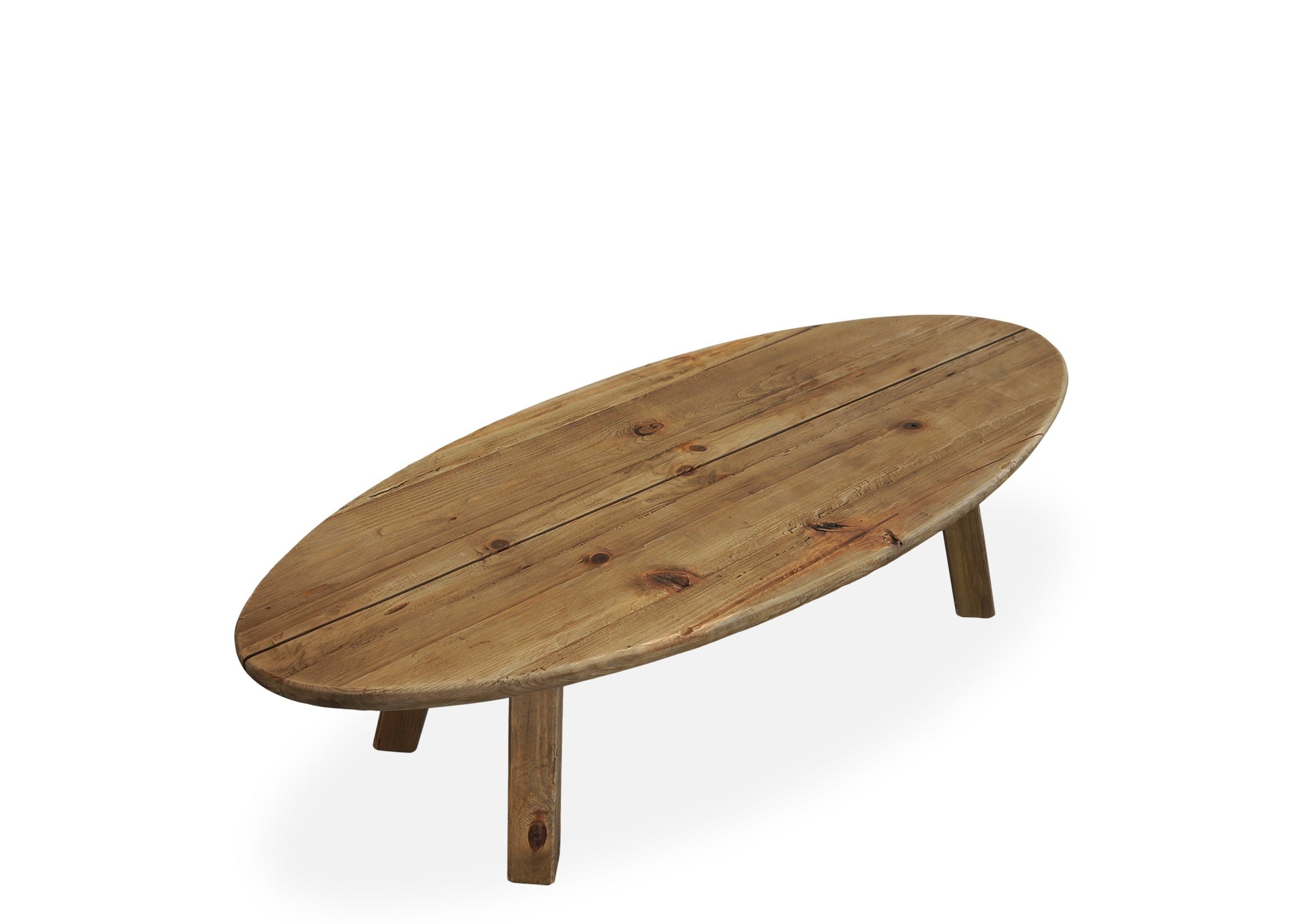 Oval wood online coffee table